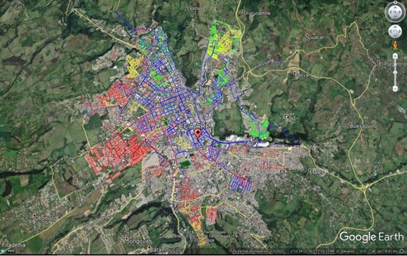 google earth - mapa rutas pasto coemprender